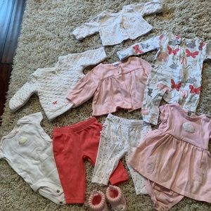 Lot of NB baby clothes carters